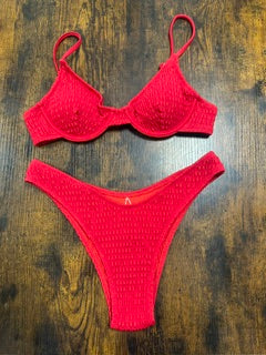 Vibrant Red bikini Top